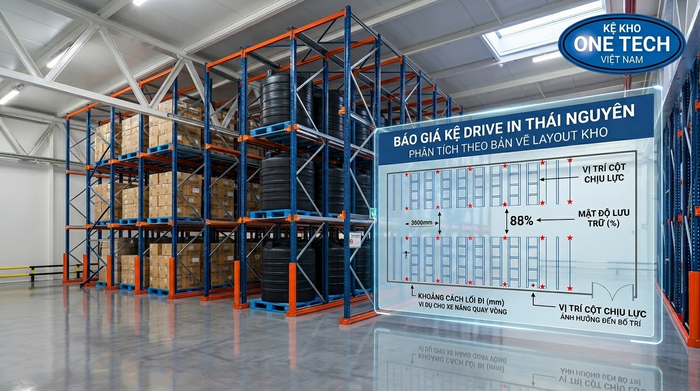 Báo giá kệ drive in Thái Nguyên theo layout Báo giá kệ drive in Thái Nguyên theo bản vẽ layout kho