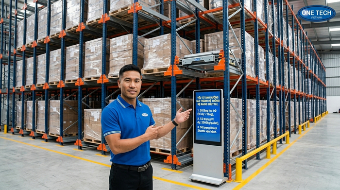 Báo giá kệ Radio Shuttle Thái Nguyên theo cấu hình kho Báo giá kệ Radio Shuttle Thái Nguyên phụ thuộc vào tải trọng số tầng và robot shuttle