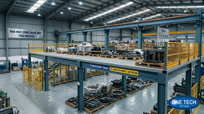 Kệ mezzanine chịu tải trọng cao Thái Nguyên Kệ mezzanine chịu tải trọng cao cho nhà máy tại Thái Nguyên