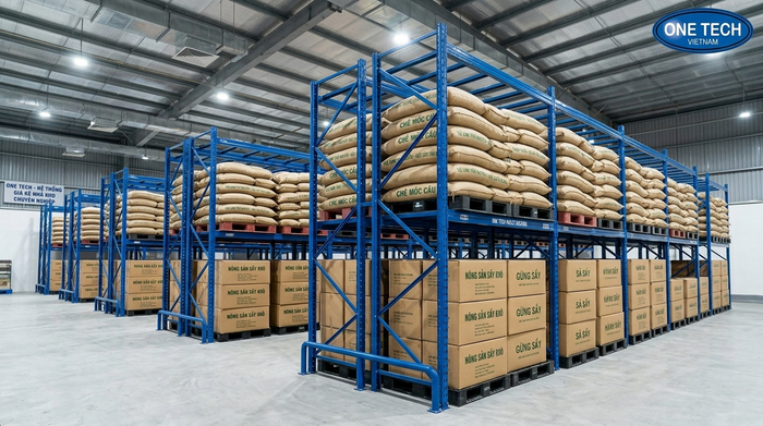 Kệ pallet cho kho chè và nông sản Thái Nguyên Kệ pallet cho nông sản và chè tại Thái Nguyên