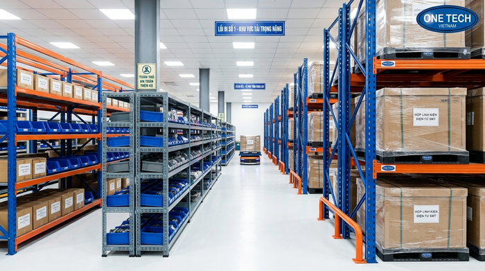 Kệ pallet cho kho linh kiện công nghiệp phụ trợ Kệ pallet Thái Nguyên cho kho linh kiện tại Phổ Yên