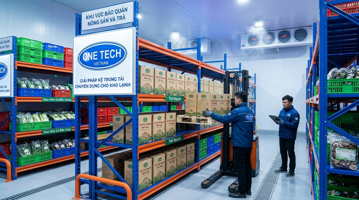 Kệ trung tải kho lạnh cho chè Thái Nguyên Kệ trung tải kho lạnh cho chè và nông sản Thái Nguyên