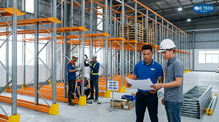 Lắp đặt kệ drive in Thái Nguyên Lắp đặt kệ drive in Thái Nguyên trong kho hàng pallet