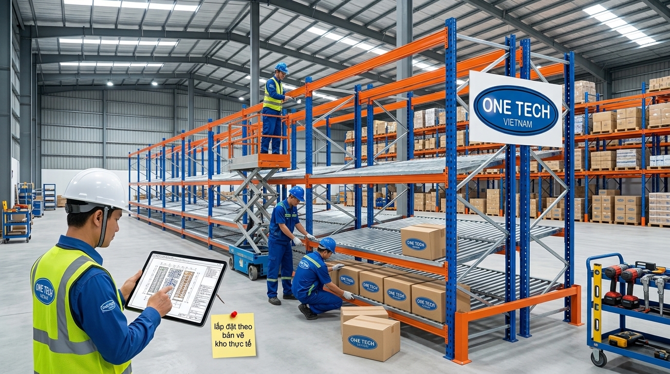 Lắp đặt kệ Flow racks Thái Nguyên Lắp đặt kệ Flow racks Thái Nguyên theo bản vẽ kho thực tế