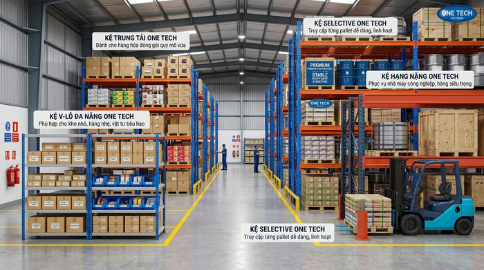 Bảng so sánh kệ pallet Thái Nguyên So sánh các loại kệ pallet Thái Nguyên theo nhu cầu kho hàng