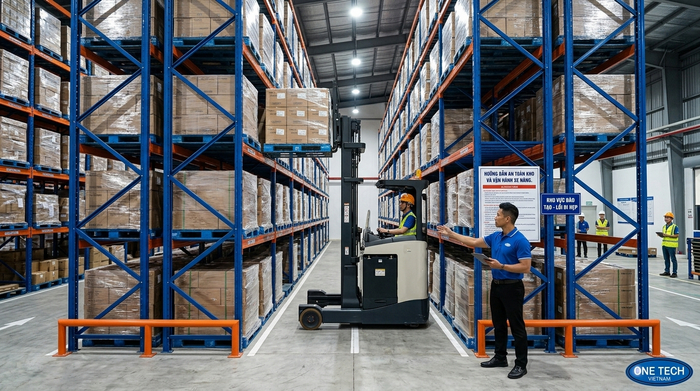 Đào tạo vận hành kệ narrow aisle Thái Nguyên Đào tạo quy trình vận hành kệ narrow aisle và xe nâng tại Thái Nguyên
