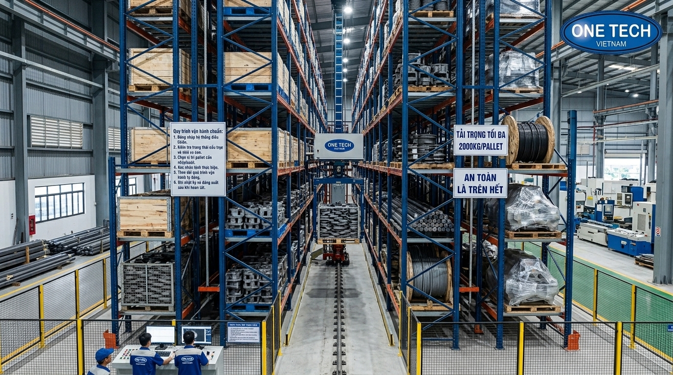 Kệ ASRS hàng nặng Thái Nguyên Kệ ASRS cho hàng nặng tại nhà máy công nghiệp Thái Nguyên