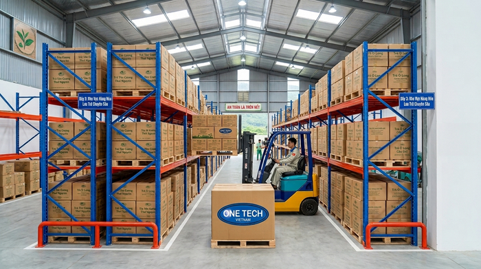 Kệ Selective Thái Nguyên dùng cho kho chè lưu trữ pallet
