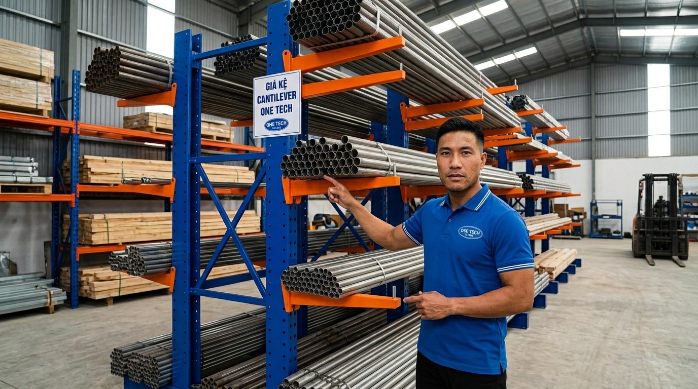 Kệ kho hàng Thái Nguyên OneTech Group Kệ kho hàng Thái Nguyên thuộc hệ thống OneTech Group tư vấn và lắp đặt kệ tay đỡ