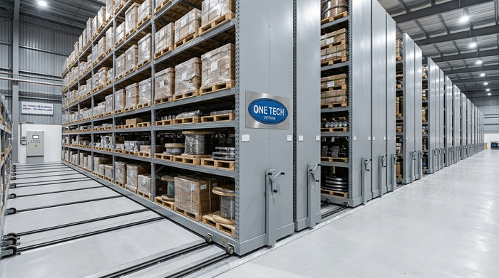 Kệ mobile rack tải nặng cho pallet Kệ mobile rack tải nặng lưu trữ pallet tại Thái Nguyên