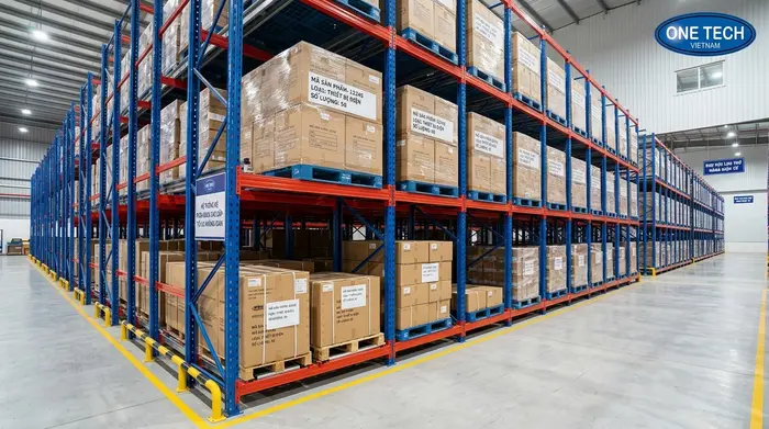 Kệ push back tối ưu diện tích kho Thái Nguyên Kệ push back tối ưu diện tích kho bãi tại Thái Nguyên