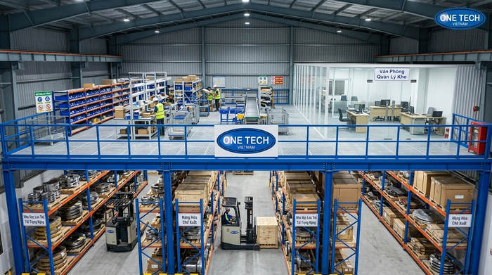 Kệ sàn Mezzanine tăng diện tích kho tại Thái Nguyên
