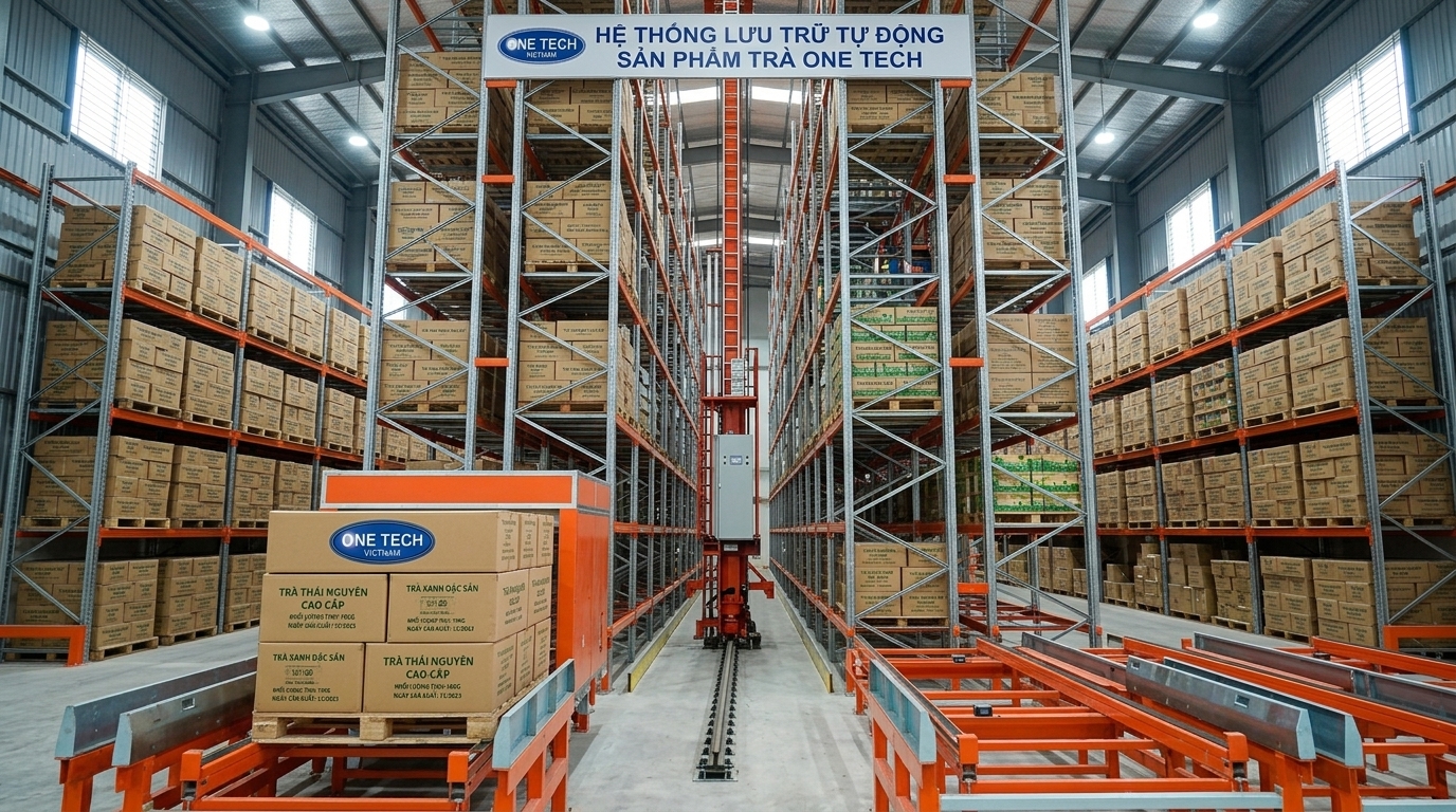 Kệ trung tải cho kho chè Thái Nguyên Kệ trung tải cho kho chè tại Thái Nguyên kết hợp quản lý tự động
