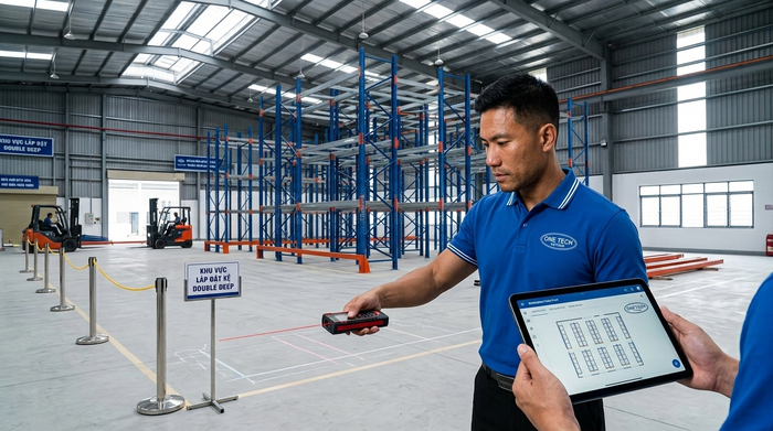 Khảo sát kho lắp đặt Kệ Double Deep Thái Nguyên Kỹ thuật khảo sát mặt bằng kho trước khi lắp đặt Kệ Double Deep Thái Nguyên
