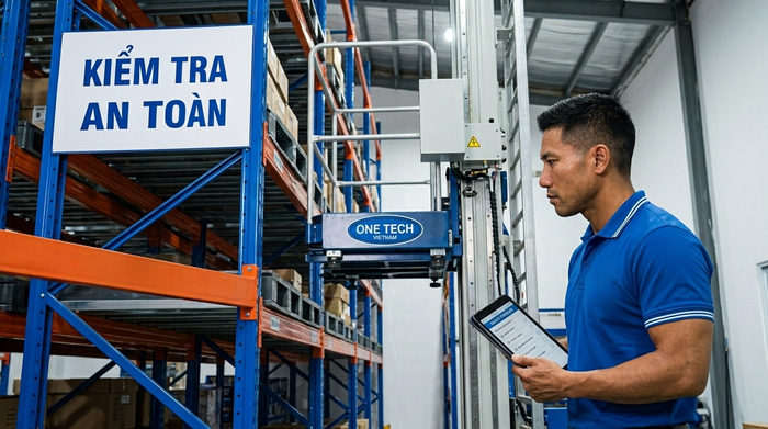 Kiểm tra an toàn hệ thống Stacker-Crane Kiểm tra an toàn Stacker-Crane trước khi bàn giao tại Thái Nguyên