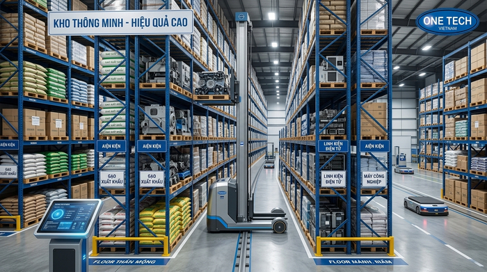 Stacker-Crane giúp tối ưu mật độ lưu trữ kho Lợi ích của Stacker-Crane Thái Nguyên trong tối ưu kho hàng