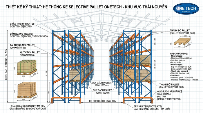 Mẫu bản vẽ Kệ Selective Thái Nguyên trước khi sản xuất