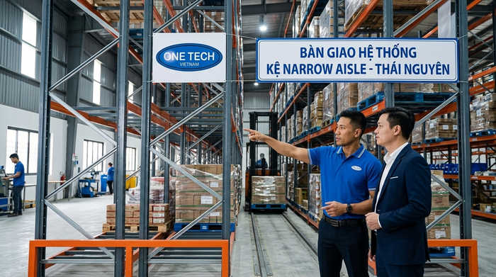 Nghiệm thu bàn giao kệ narrow aisle Thái Nguyên Nghiệm thu và bàn giao hệ kệ narrow aisle tại Thái Nguyên
