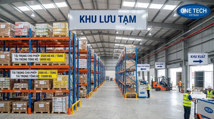 Nhãn tải trọng giúp vận hành kệ kho an toàn Nhãn tải trọng và biển chỉ dẫn trong kho trung chuyển