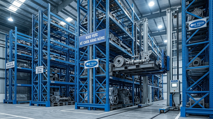 Stacker-Crane cho kho cơ khí Thái Nguyên Stacker-Crane cho kho cơ khí và vật tư nặng tại Thái Nguyên