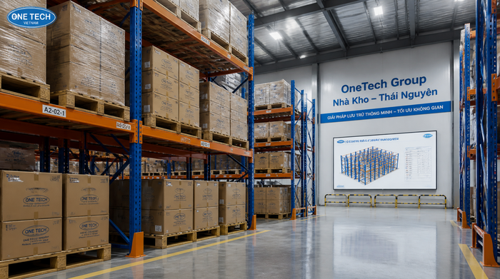 Bàn giao kệ kho hàng Thái Nguyên trực thuộc OneTech Group