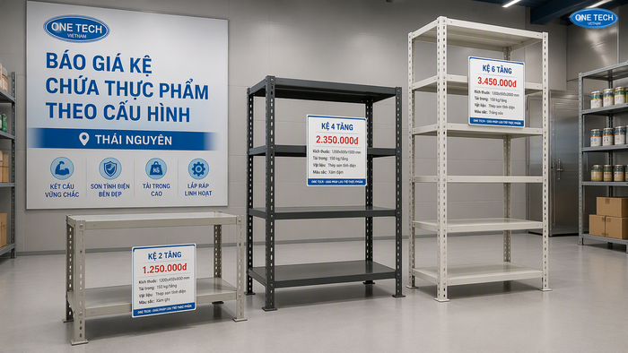 Báo giá kệ kho thực phẩm Thái Nguyên theo từng cấu hình