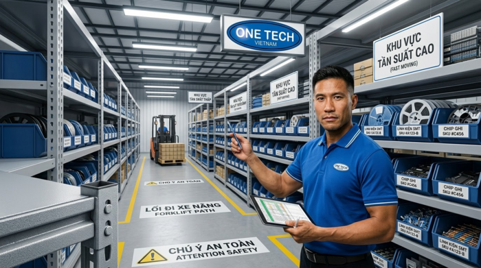 Bố trí kho linh kiện điện tử theo mã hàng Bố trí kho linh kiện điện tử theo mã hàng và tần suất xuất nhập