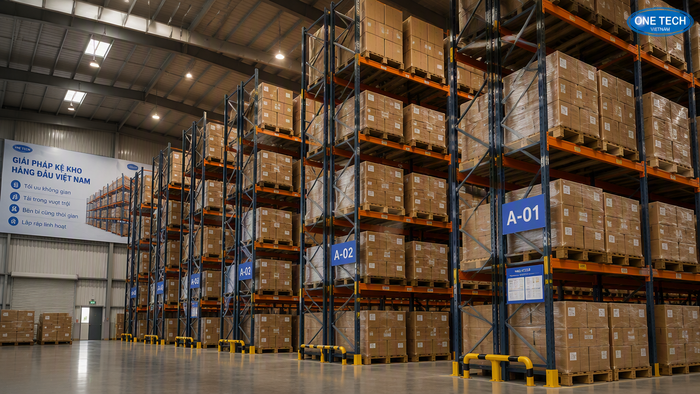 Kệ pallet tối ưu mật độ lưu trữ cho kho hàng Thái Nguyên
