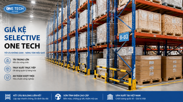 Kệ Selective cho kho phụ trợ công nghiệp tại Thái Nguyên