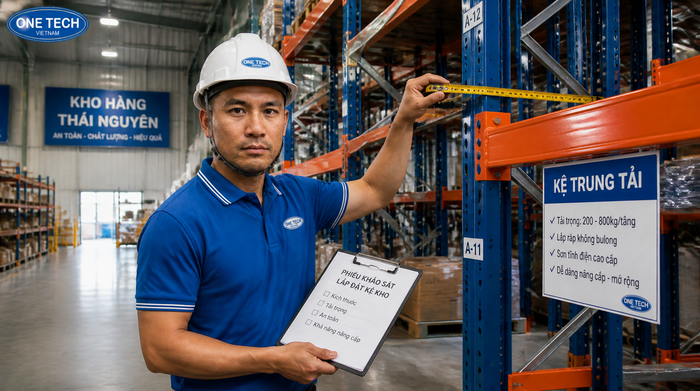 Khảo sát kho trước khi lắp kệ tại Thái Nguyên