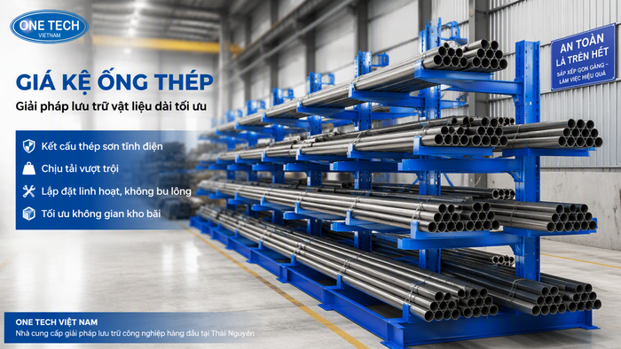 Đơn vị cung cấp kệ để ống thép Thái Nguyên uy tín