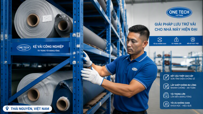 Quy trình lắp đặt kệ để vải Thái Nguyên