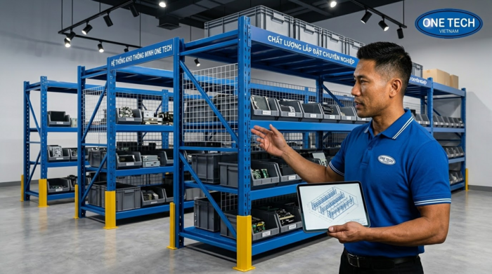 Quy trình lắp đặt kệ kho linh kiện điện tử Quy trình tư vấn thiết kế lắp đặt kệ kho linh kiện điện tử