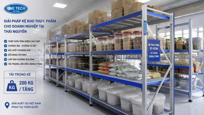 Tiêu chí kỹ thuật khi chọn kệ kho thực phẩm Thái Nguyên